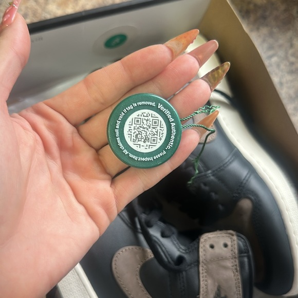 Never worn Jordan Men's Black and Tan Sneakers - Picture 6 of 6